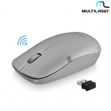Mouse sem Fio Óptico 2.4Ghz 1200Dpi Multilaser MO287 - Cinza